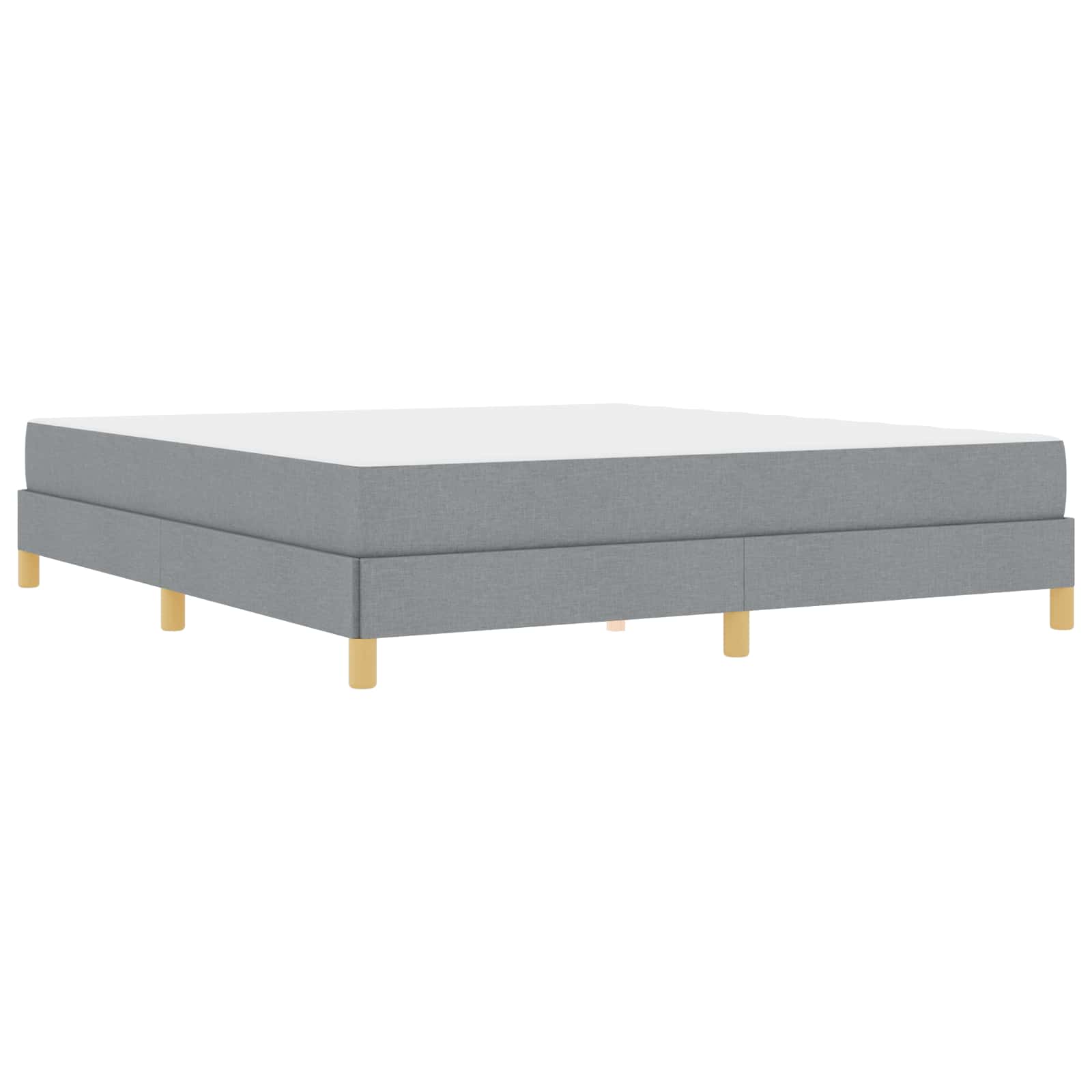vidaXL Łóżko sprężynowe z materacem Jasnoszary 180 x 200 cm tkanina