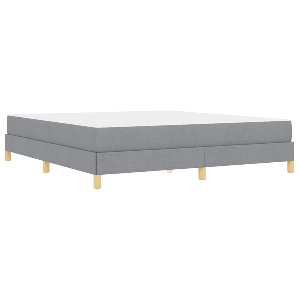 vidaXL Łóżko sprężynowe z materacem Jasnoszary 180 x 200 cm tkanina