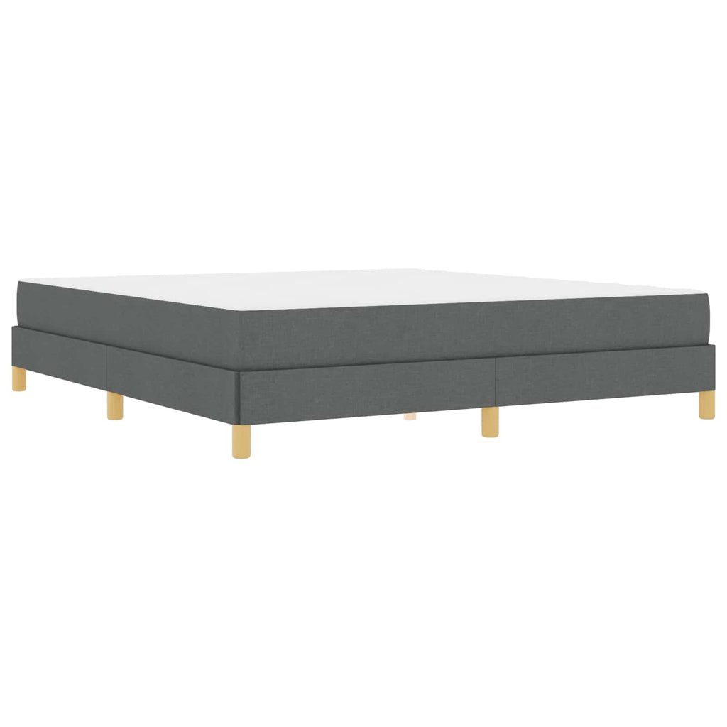 vidaXL Łóżko sprężynowe z materacem Ciemnoszary 180 x 200 cm tkanina