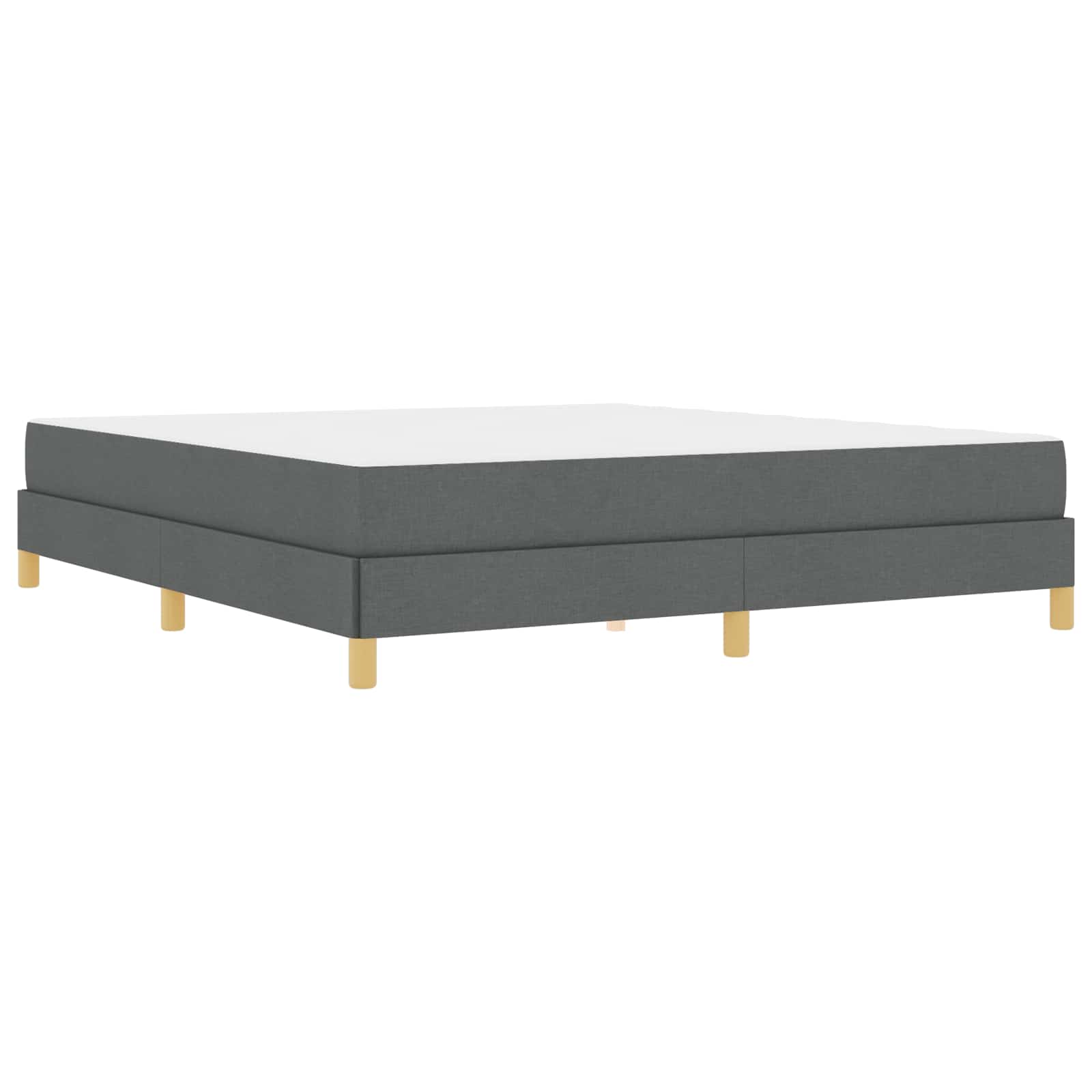 vidaXL Łóżko sprężynowe z materacem Ciemnoszary 180 x 200 cm tkanina