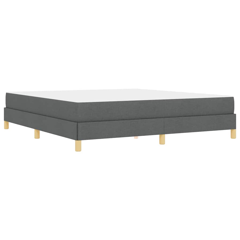 vidaXL Łóżko sprężynowe z materacem Ciemnoszary 180 x 200 cm tkanina