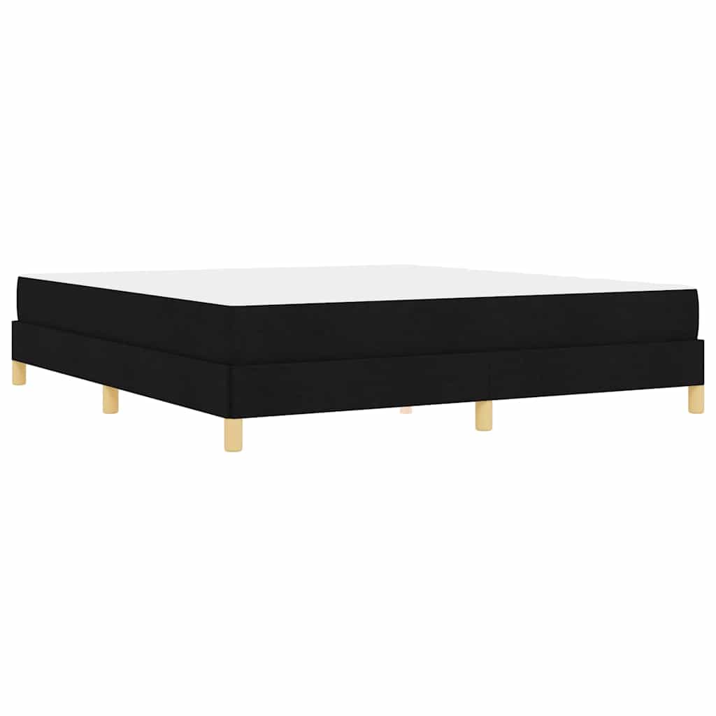 vidaXL Łóżko sprężynowe z materacem Czarny 180 x 200 cm tkanina