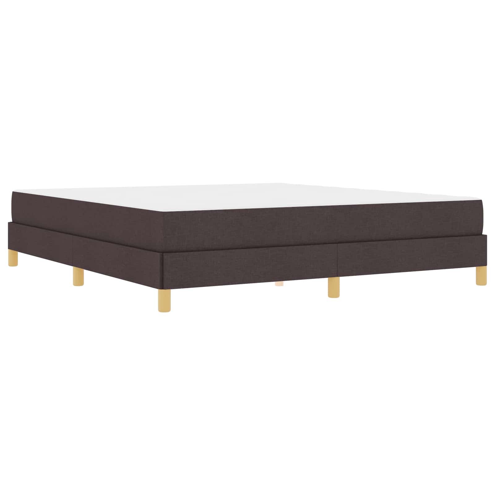 vidaXL Łóżko sprężynowe z materacem Ciemny brąz 180 x 200 cm tkanina