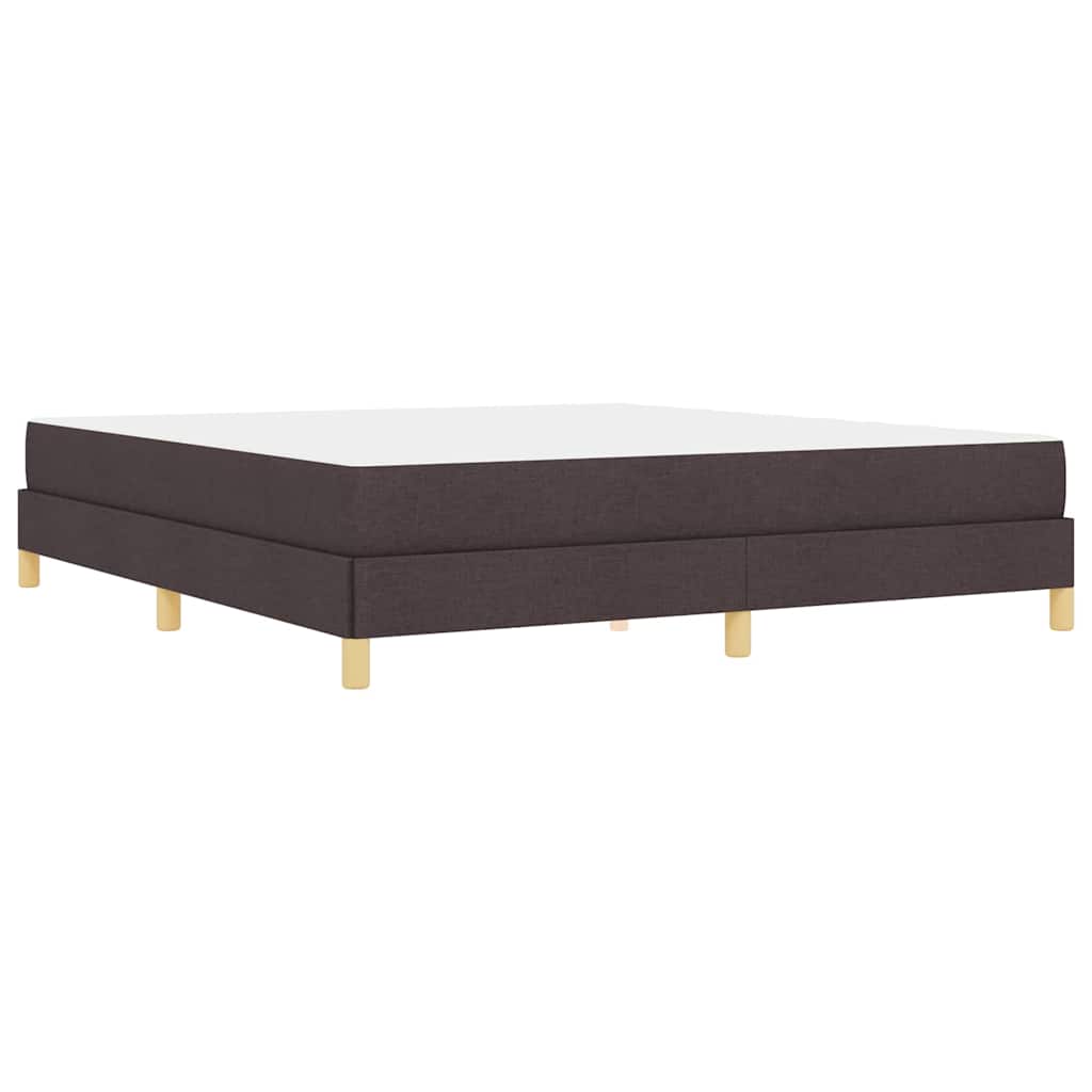 vidaXL Łóżko sprężynowe z materacem Ciemny brąz 180 x 200 cm tkanina
