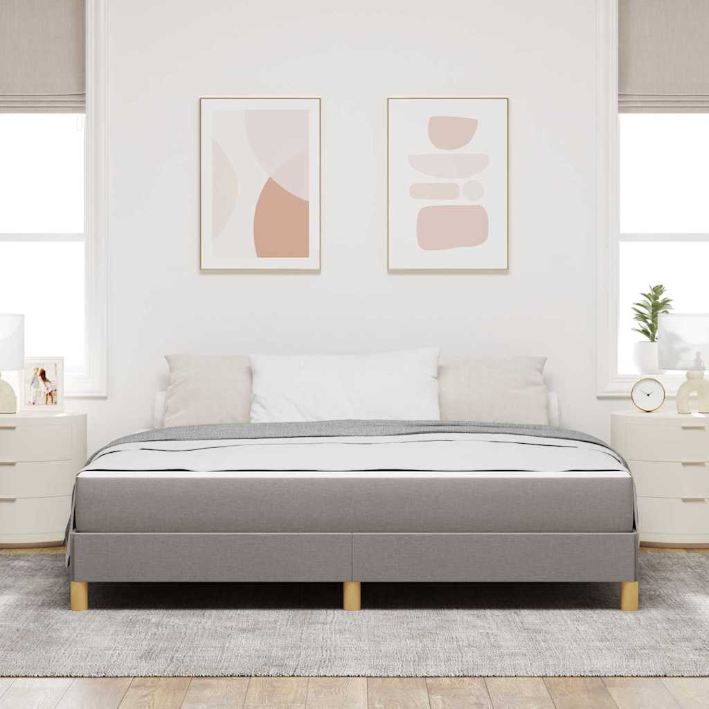 vidaXL Łóżko sprężynowe z materacem Ciemnoszary 180 x 200 cm tkanina