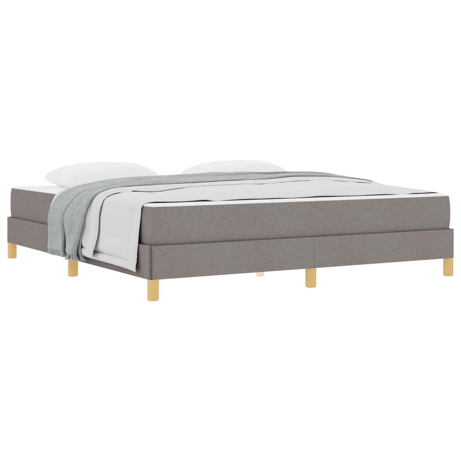 vidaXL Łóżko sprężynowe z materacem Ciemnoszary 180 x 200 cm tkanina