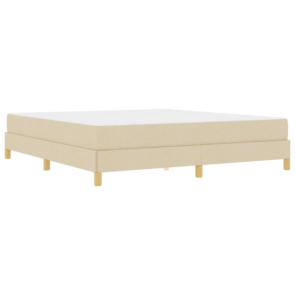 vidaXL Łóżko sprężynowe z materacem Kremowy 180 x 200 cm tkanina