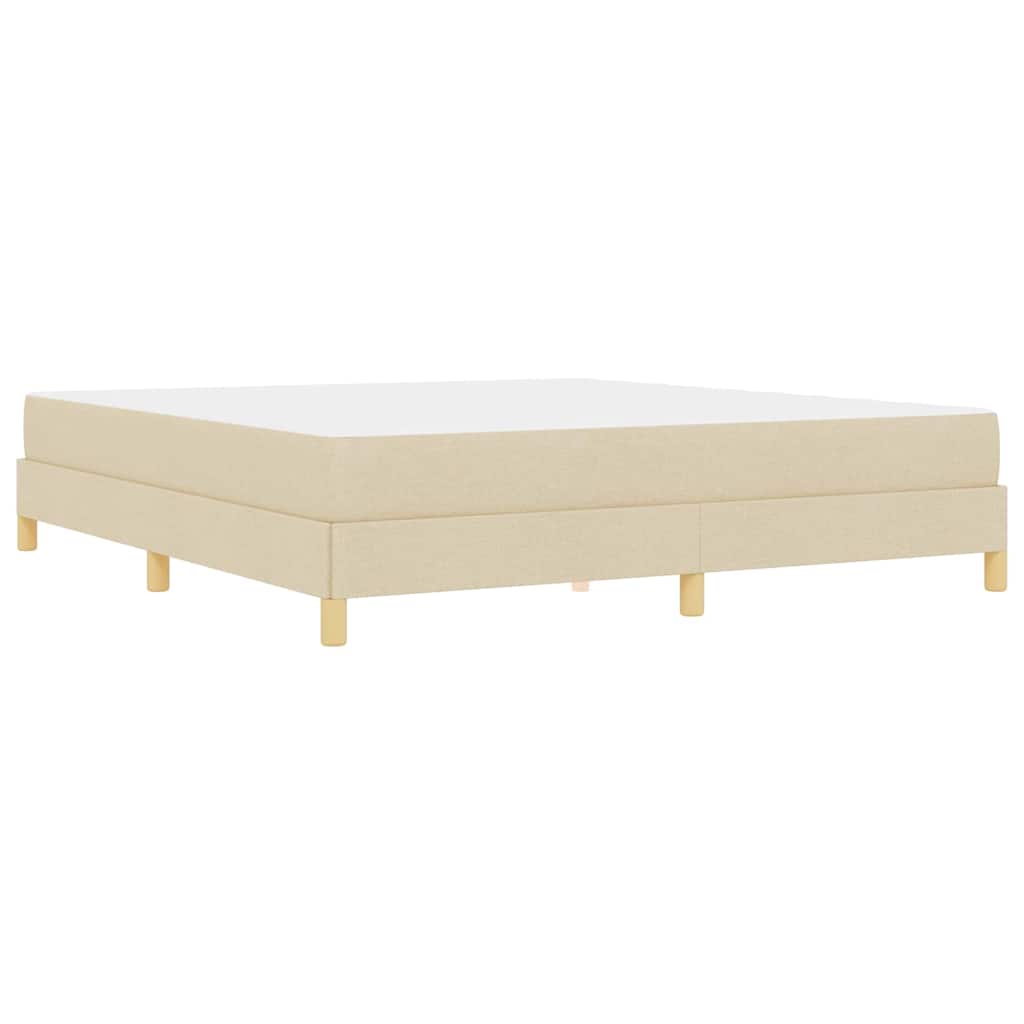 vidaXL Łóżko sprężynowe z materacem Kremowy 180 x 200 cm tkanina