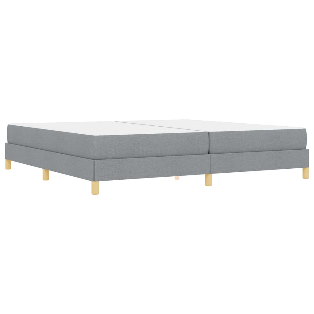 vidaXL Łóżko sprężynowe z materacem Jasnoszary 200 x 200 cm tkanina