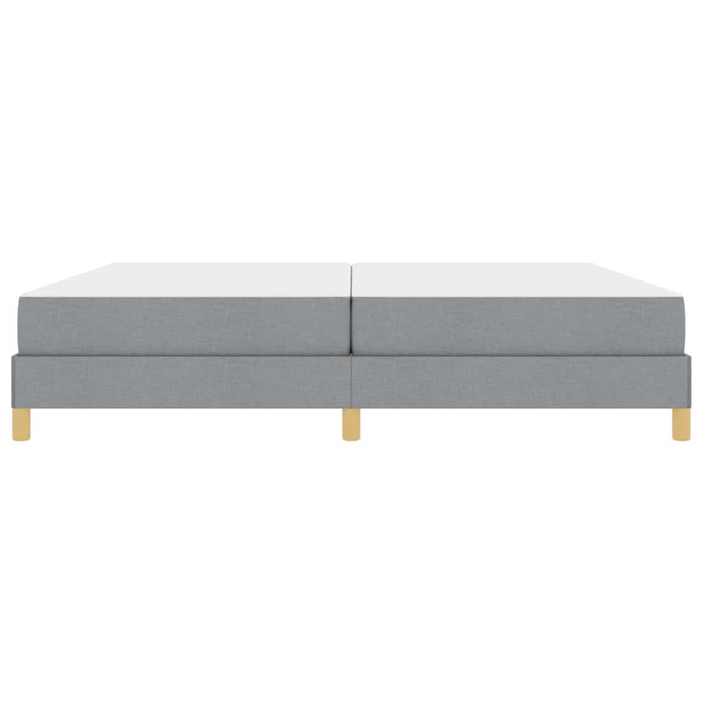 vidaXL Łóżko sprężynowe z materacem Jasnoszary 200 x 200 cm tkanina