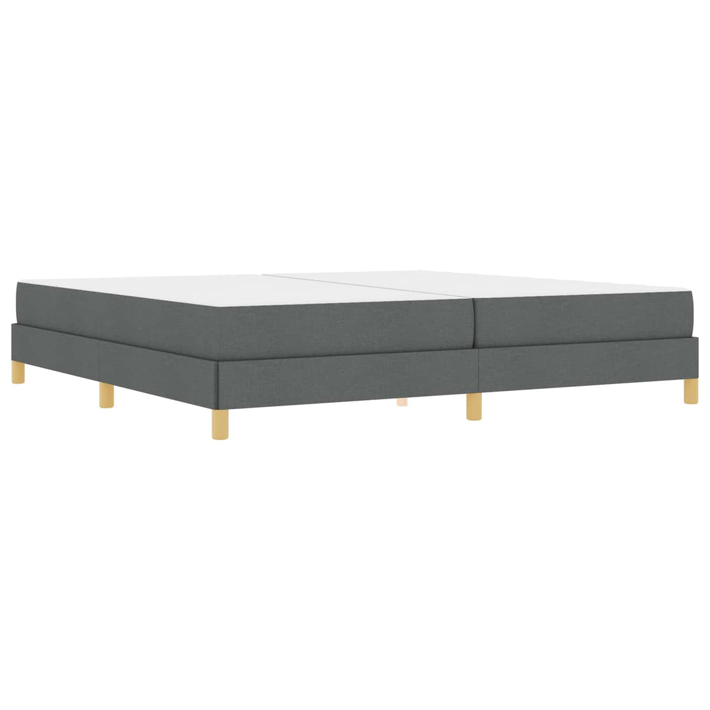 vidaXL Łóżko sprężynowe z materacem Ciemnoszary 200 x 200 cm tkanina