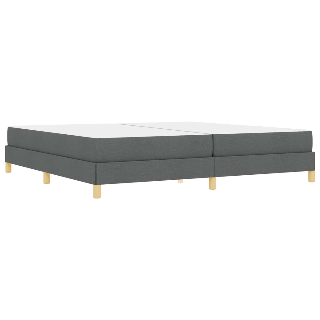 vidaXL Łóżko sprężynowe z materacem Ciemnoszary 200 x 200 cm tkanina