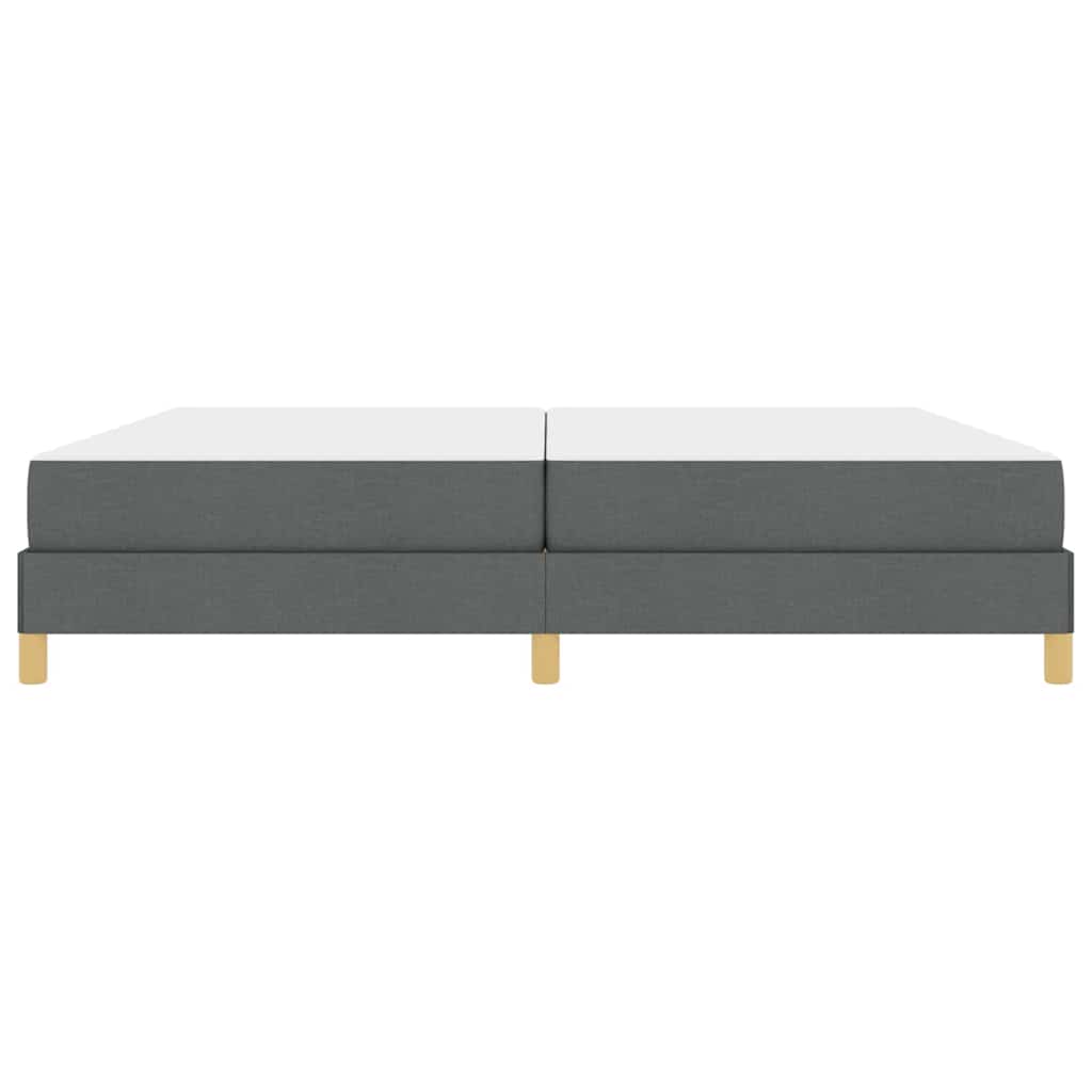 vidaXL Łóżko sprężynowe z materacem Ciemnoszary 200 x 200 cm tkanina