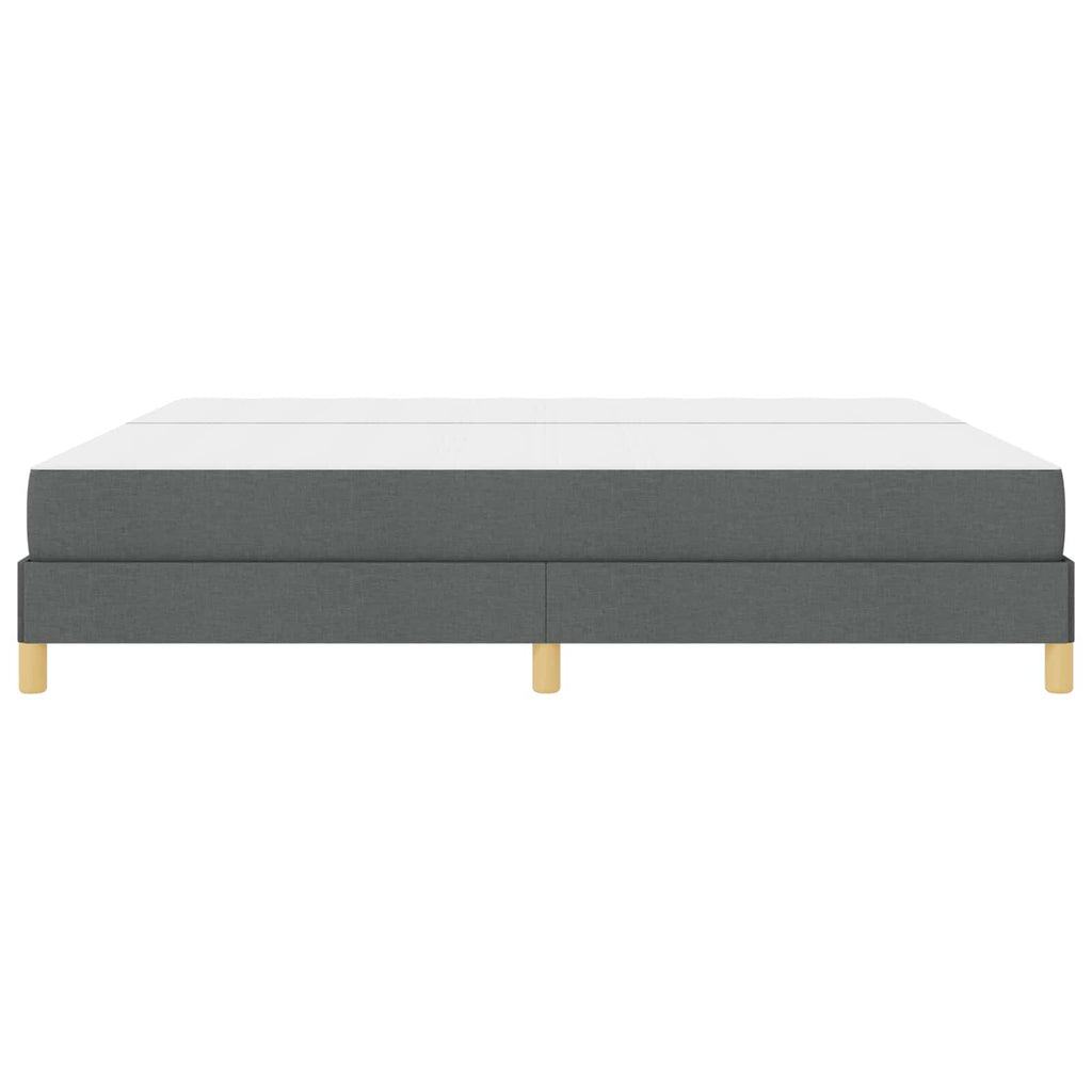 vidaXL Łóżko sprężynowe z materacem Ciemnoszary 200 x 200 cm tkanina