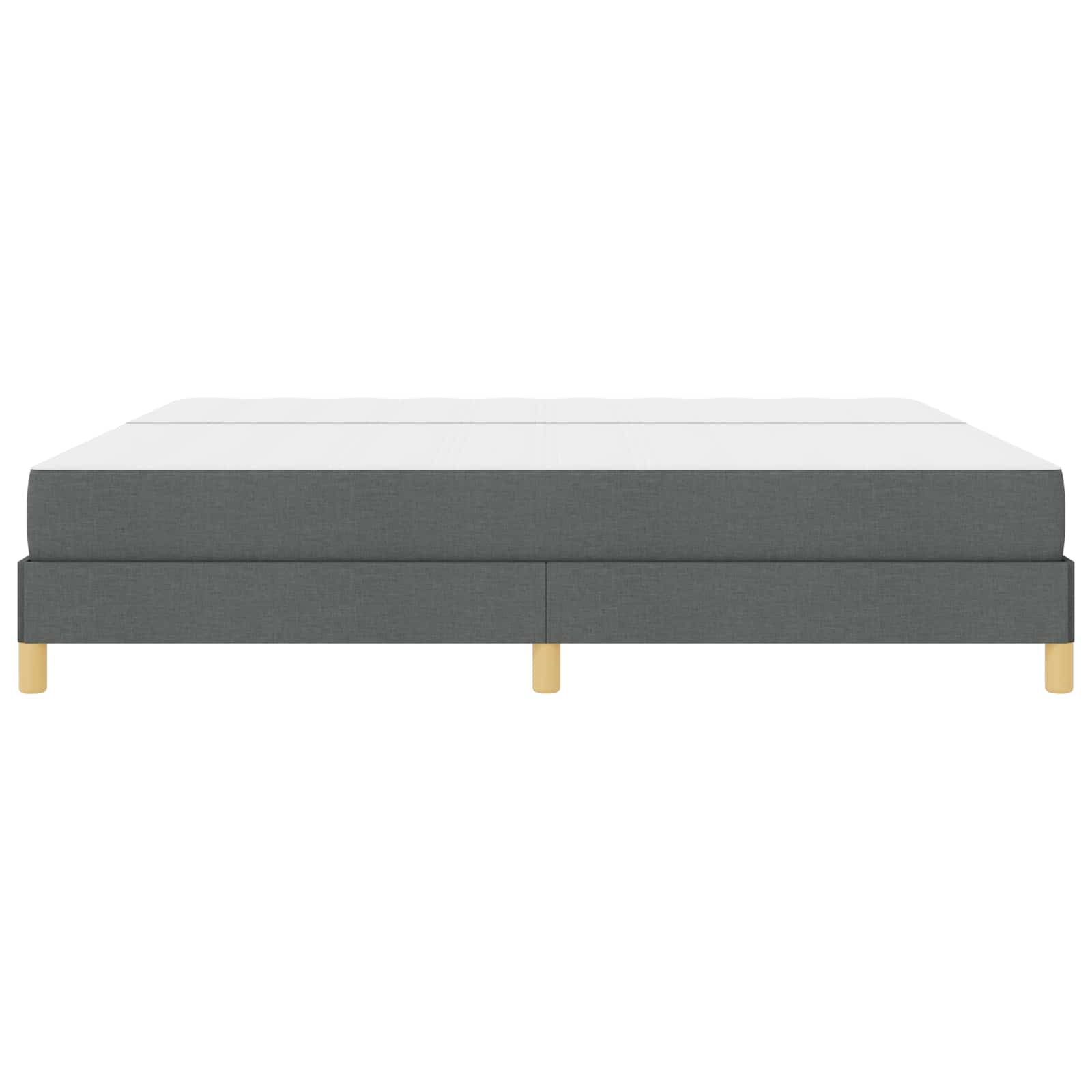 vidaXL Łóżko sprężynowe z materacem Ciemnoszary 200 x 200 cm tkanina