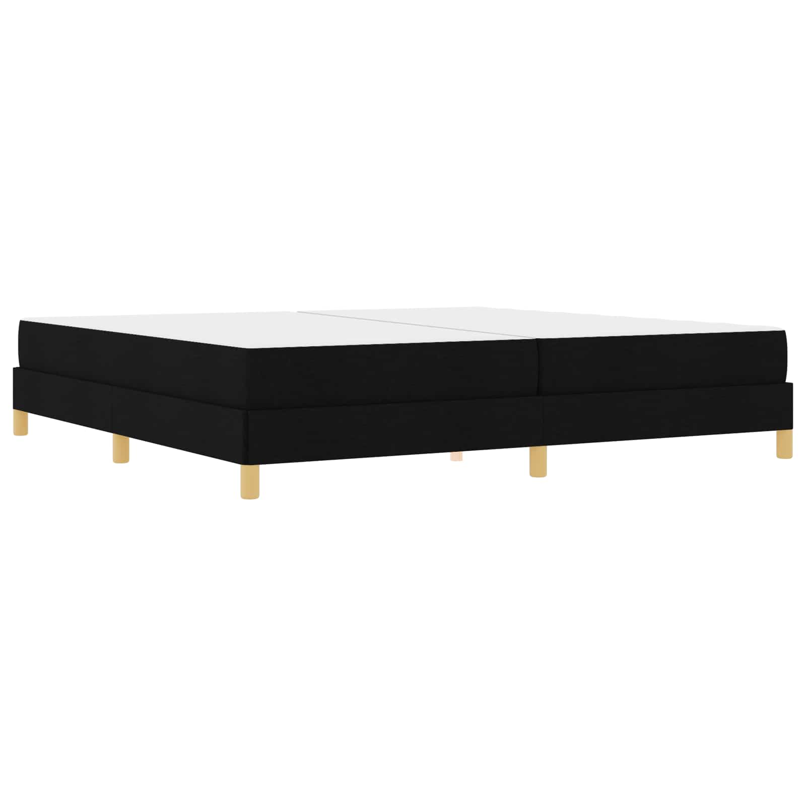 vidaXL Łóżko sprężynowe z materacem Czarny 200 x 200 cm tkanina