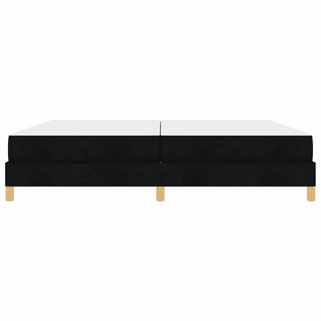 vidaXL Łóżko sprężynowe z materacem Czarny 200 x 200 cm tkanina