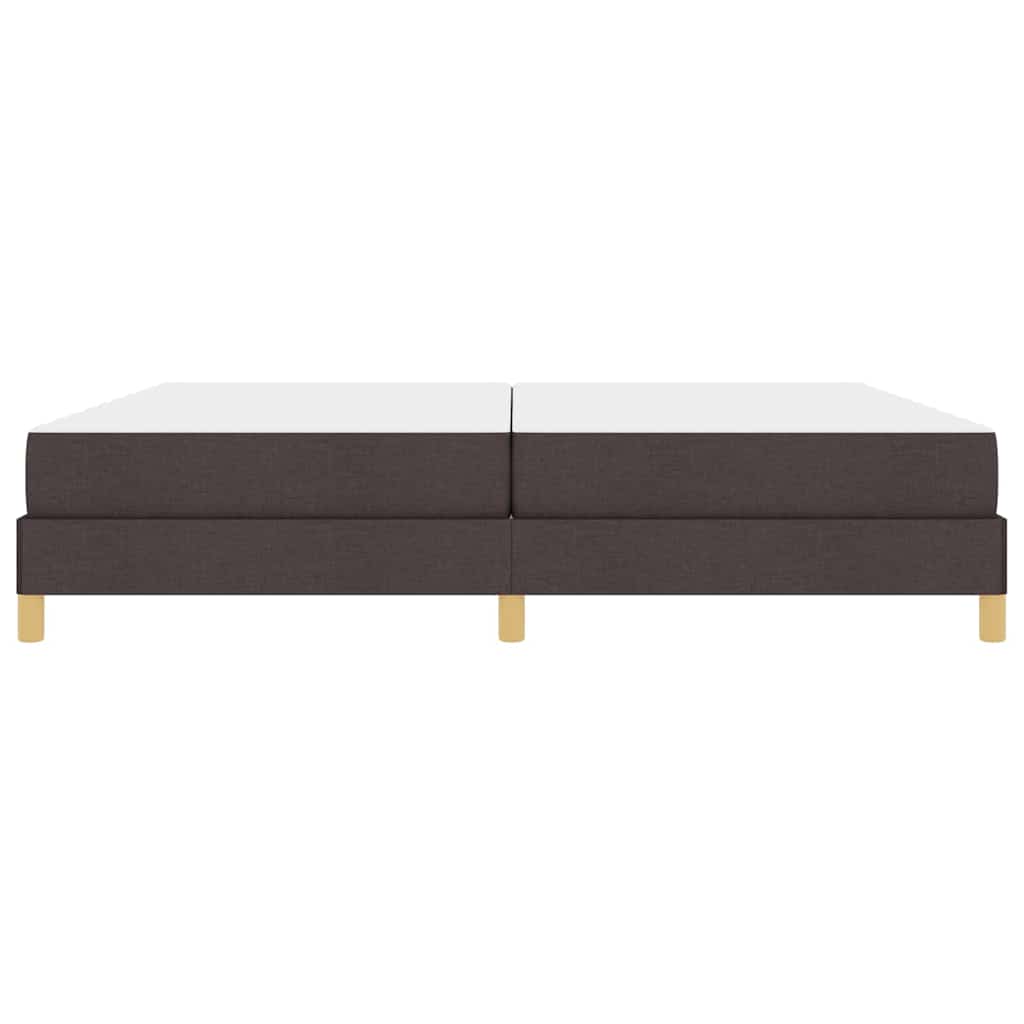 vidaXL Łóżko sprężynowe z materacem Ciemny brąz 200 x 200 cm tkanina