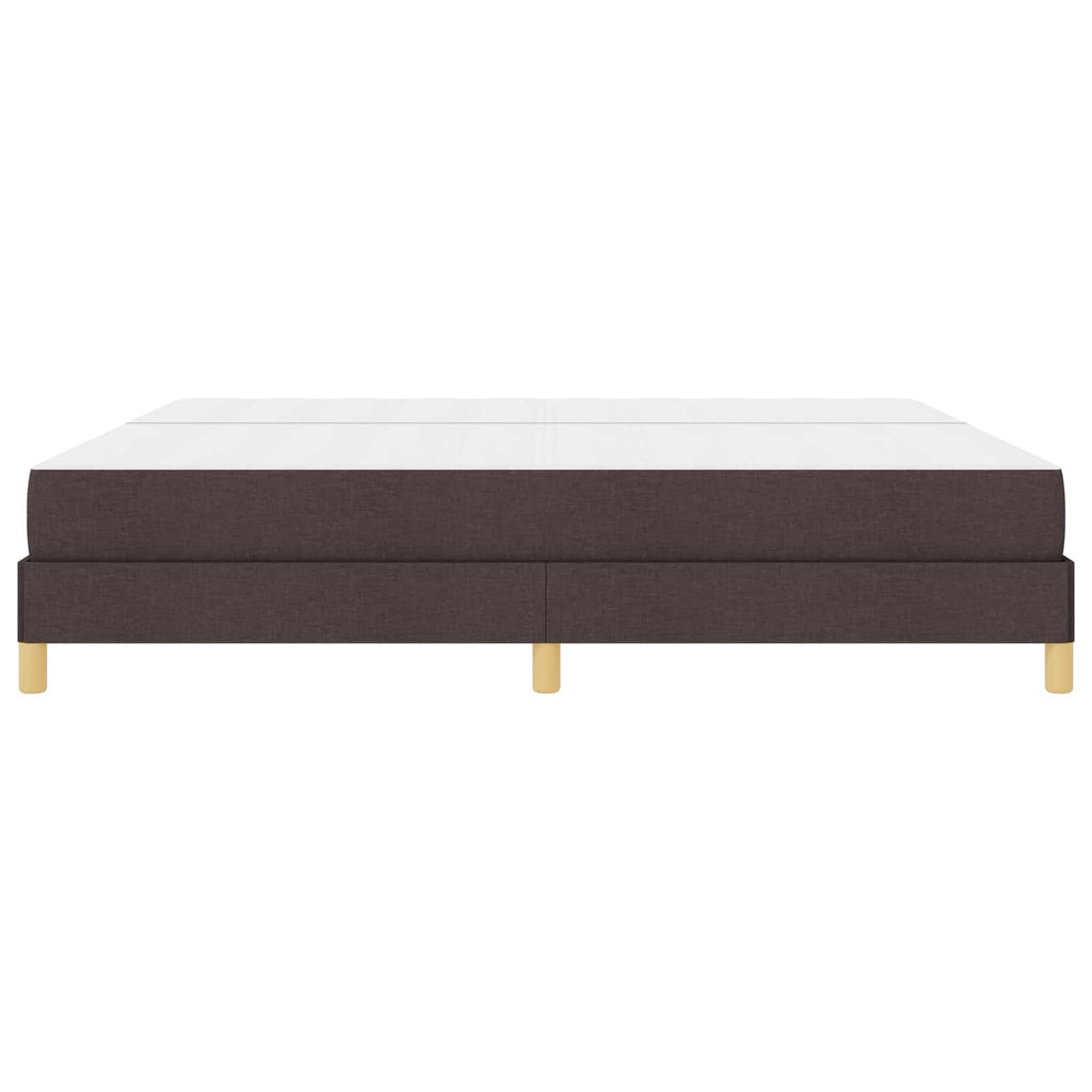 vidaXL Łóżko sprężynowe z materacem Ciemny brąz 200 x 200 cm tkanina