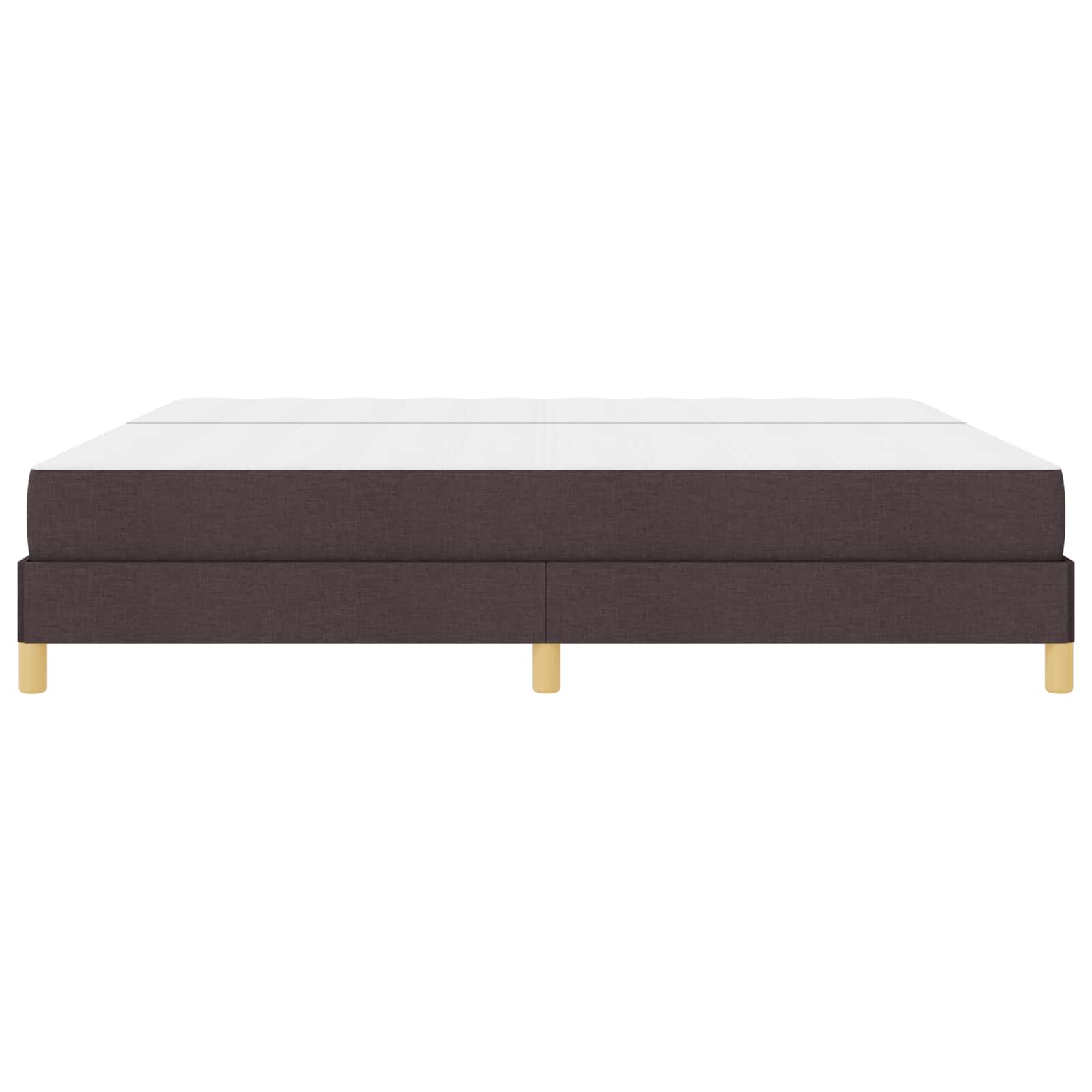 vidaXL Łóżko sprężynowe z materacem Ciemny brąz 200 x 200 cm tkanina