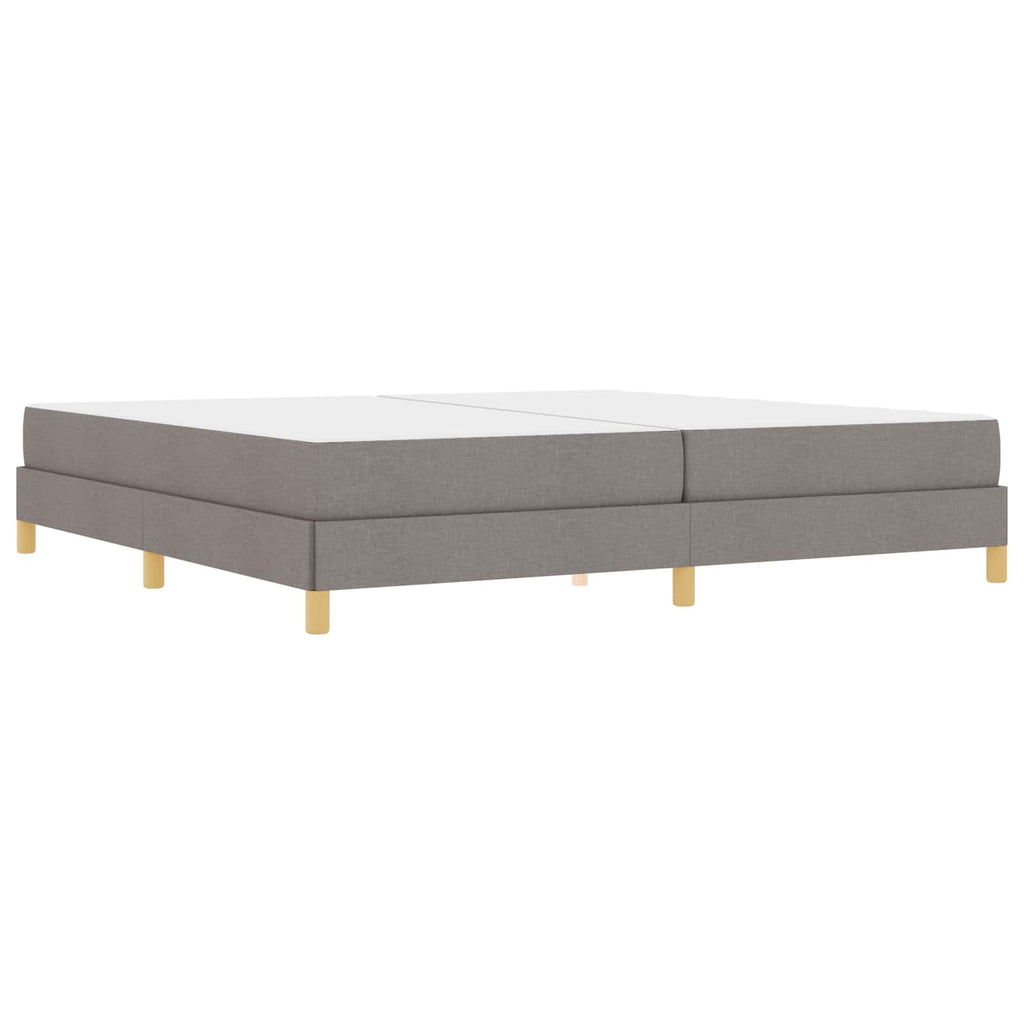 vidaXL Łóżko sprężynowe z materacem Ciemnoszary 200 x 200 cm tkanina