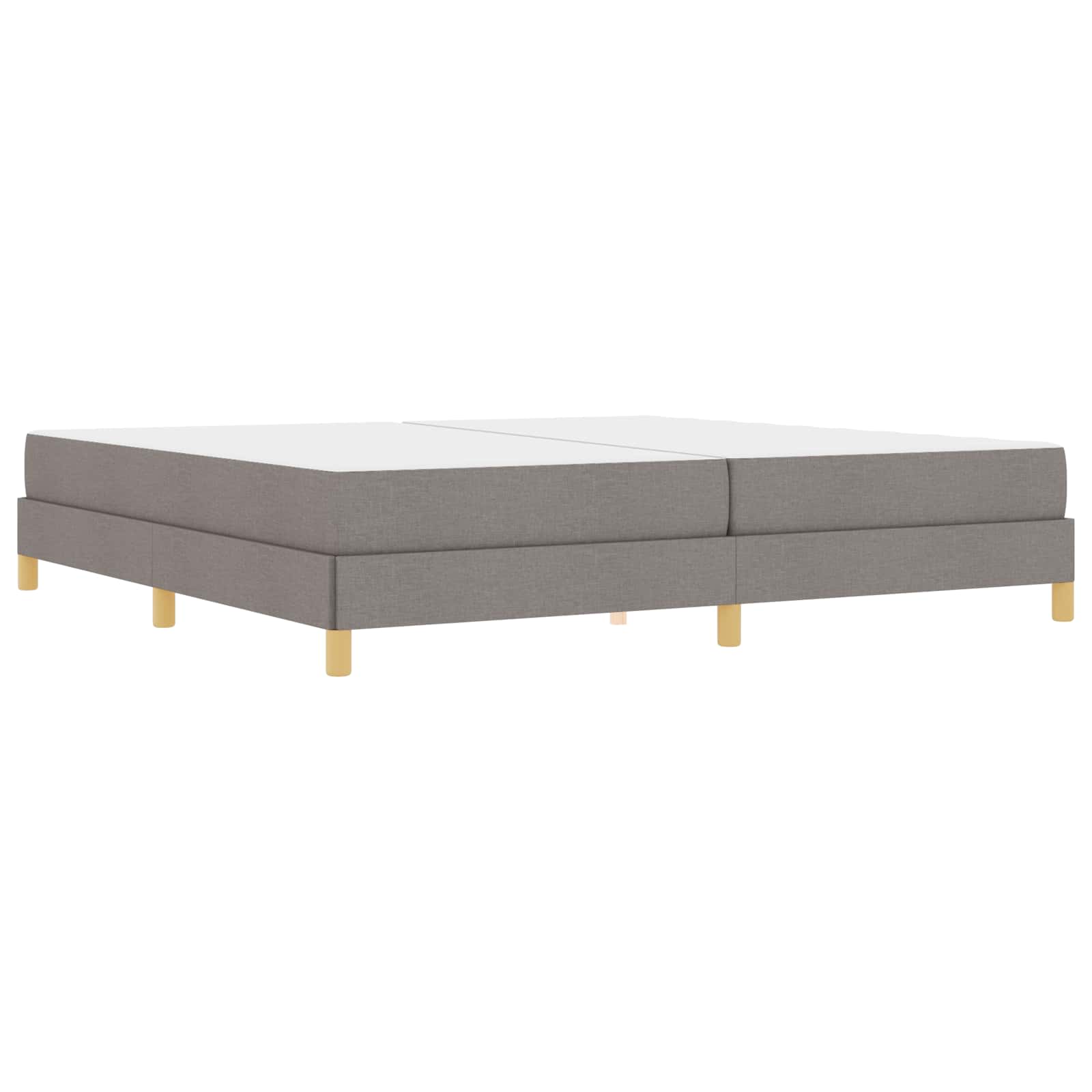 vidaXL Łóżko sprężynowe z materacem Ciemnoszary 200 x 200 cm tkanina