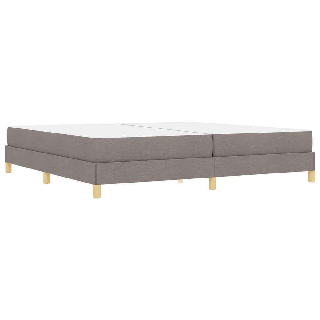 vidaXL Łóżko sprężynowe z materacem Ciemnoszary 200 x 200 cm tkanina