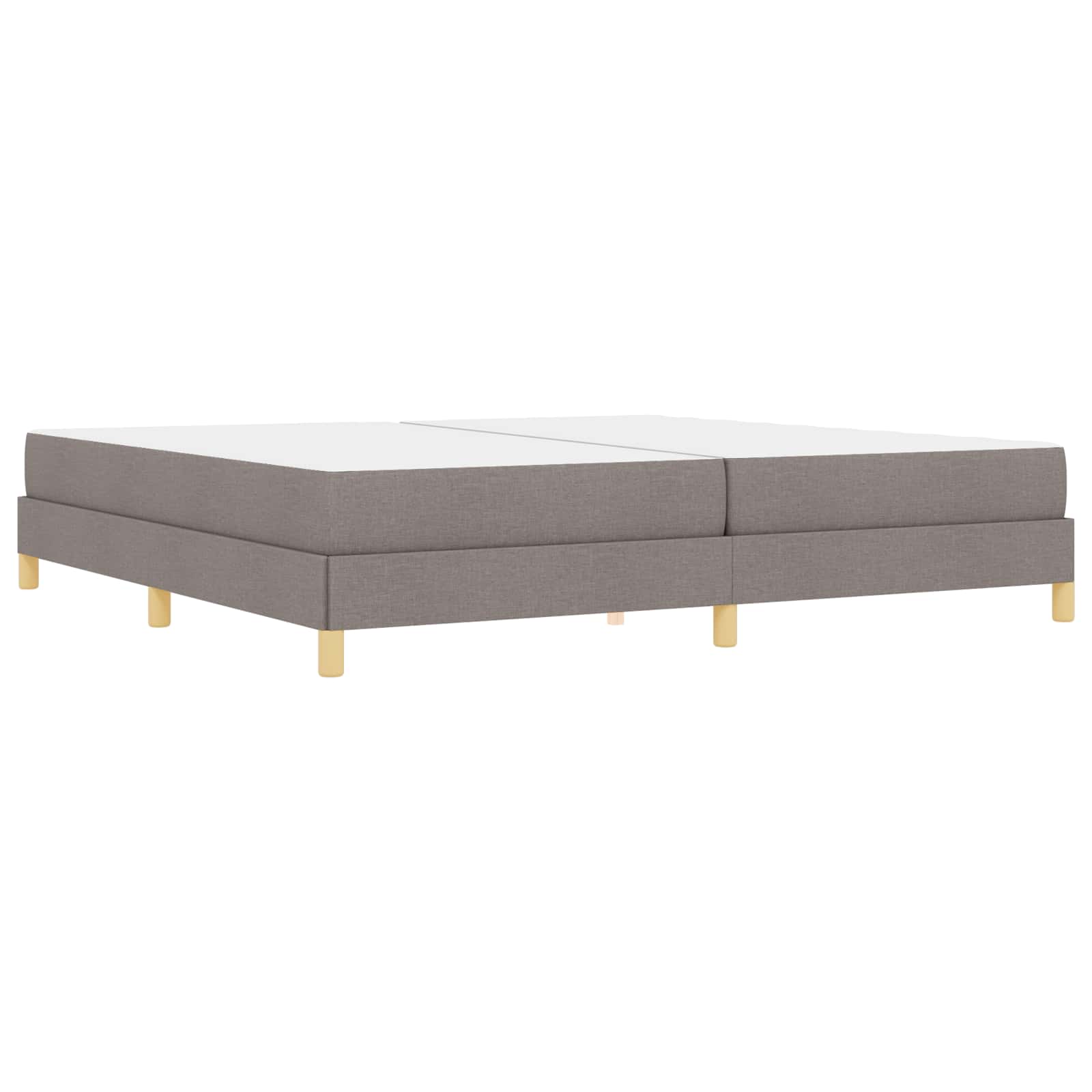 vidaXL Łóżko sprężynowe z materacem Ciemnoszary 200 x 200 cm tkanina