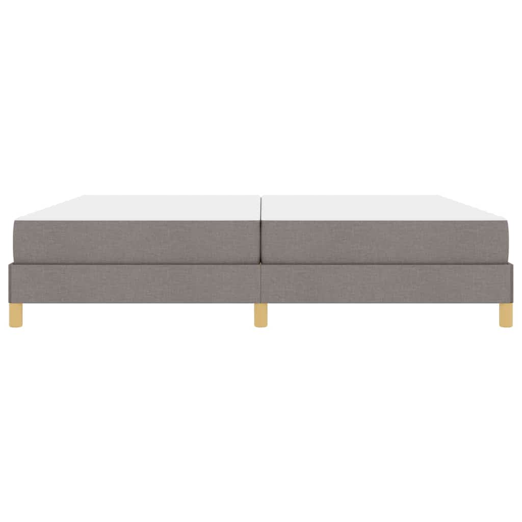 vidaXL Łóżko sprężynowe z materacem Ciemnoszary 200 x 200 cm tkanina