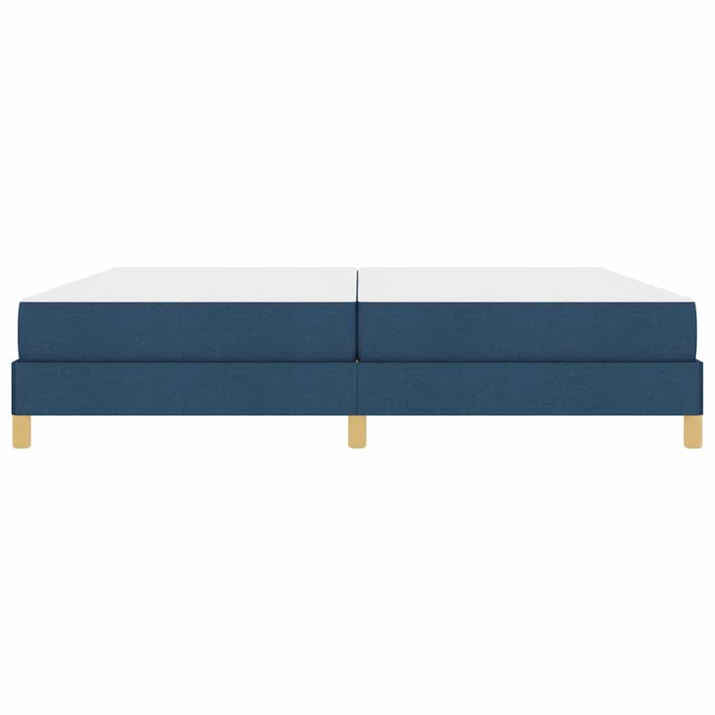 vidaXL Łóżko sprężynowe z materacem Niebieski 200 x 200 cm tkanina