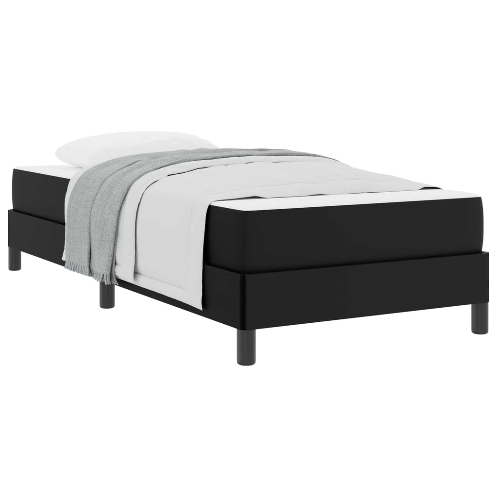 vidaXL Ramka łóżka z materacem Czarny 80 x 200 cm tkanina