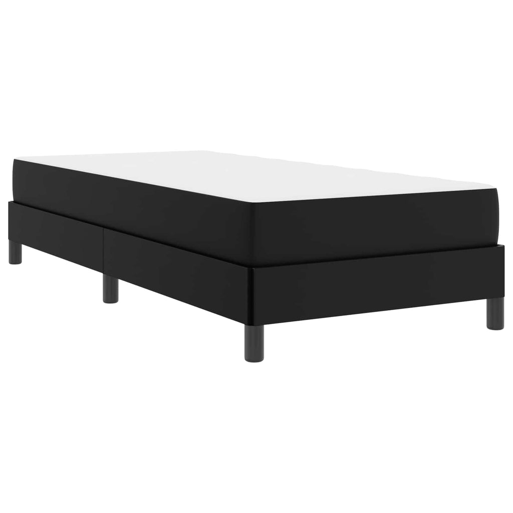 vidaXL Ramka łóżka z materacem Czarny 80 x 200 cm tkanina