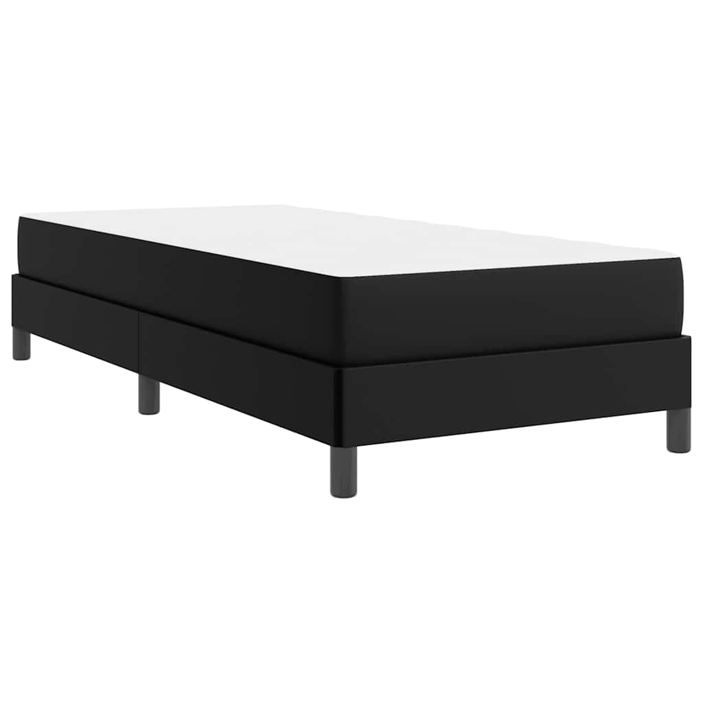 vidaXL Ramka łóżka z materacem Czarny 80 x 200 cm tkanina