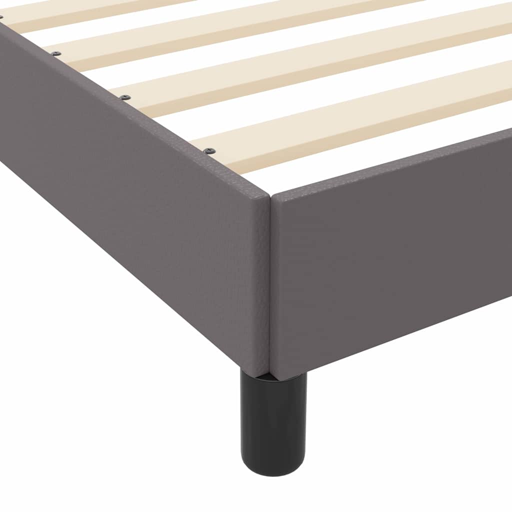 vidaXL Ramka łóżka z materacem Szary 80 x 200 cm tkanina
