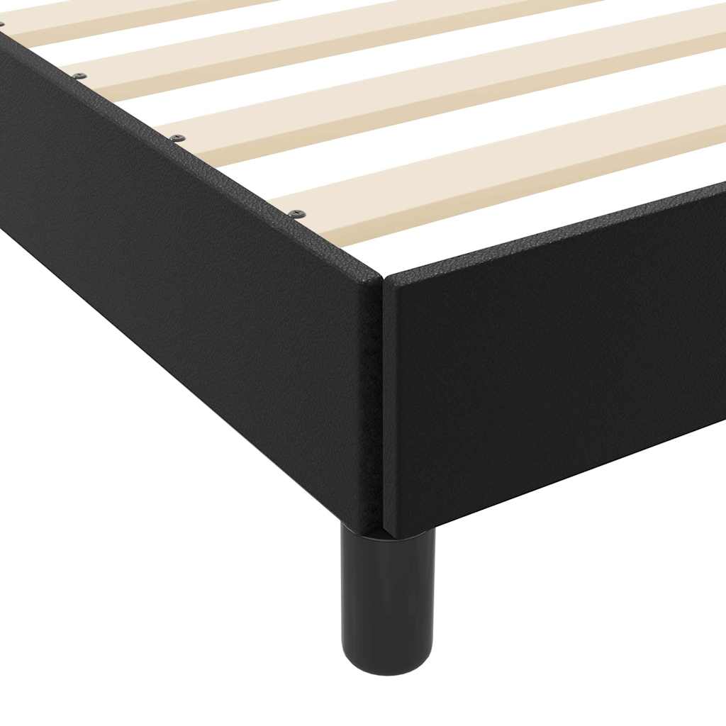 vidaXL Ramka łóżka z materacem Czarny 90 x 190 cm tkanina