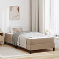 vidaXL Ramka łóżka z materacem Cappuccino 100 x 200 cm tkanina