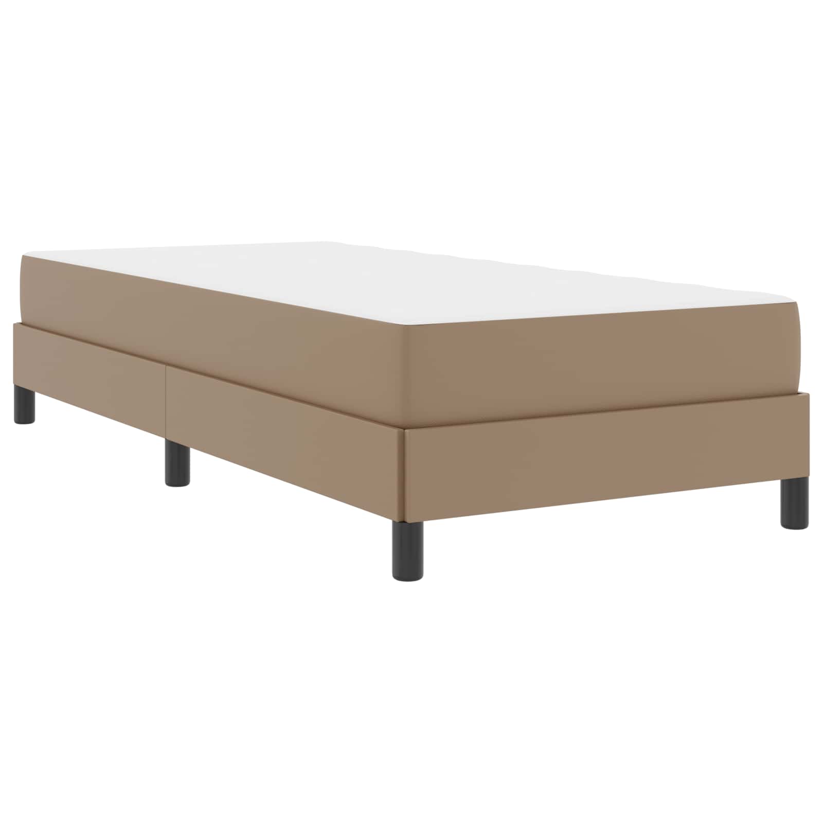 vidaXL Ramka łóżka z materacem Cappuccino 100 x 200 cm tkanina