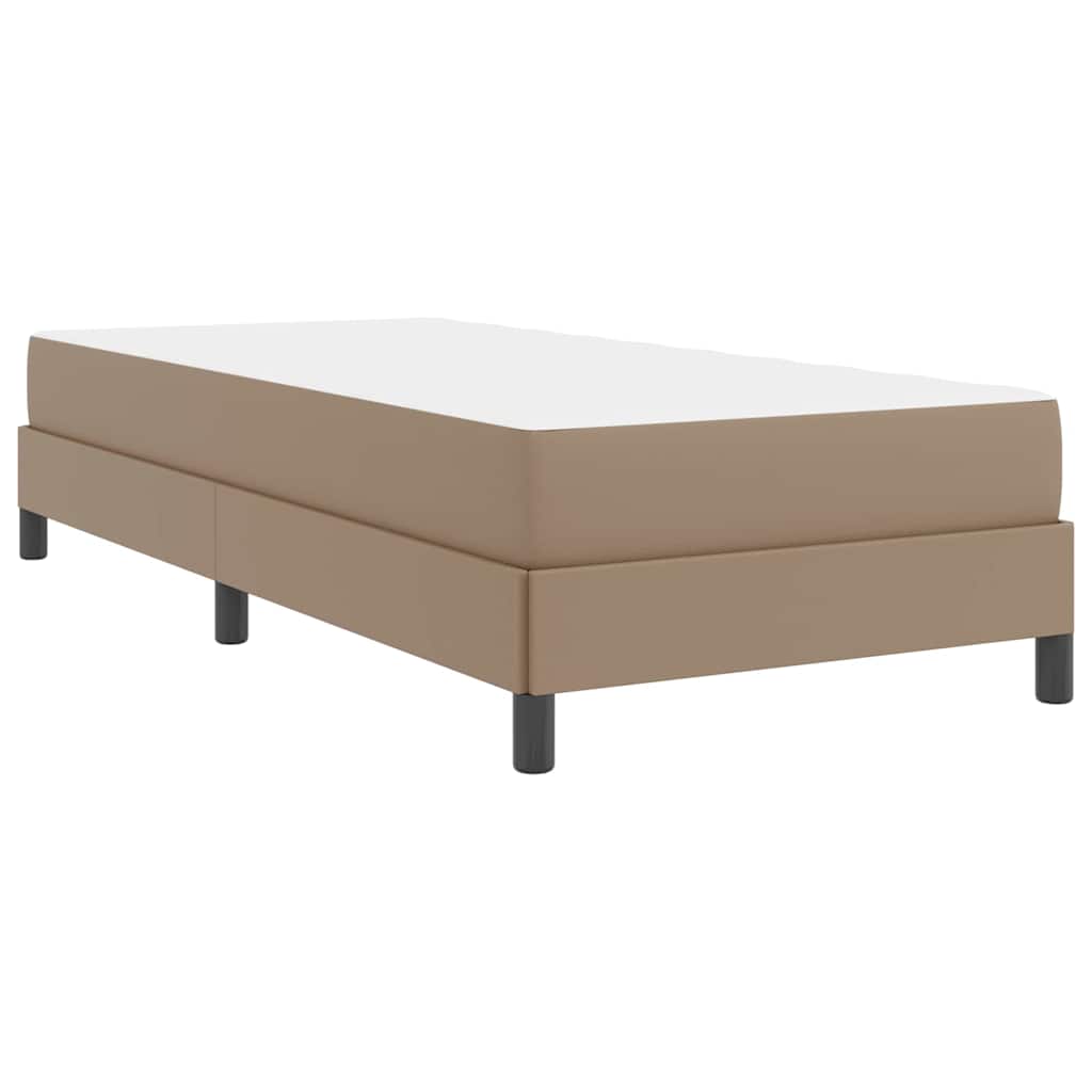 vidaXL Ramka łóżka z materacem Cappuccino 100 x 200 cm tkanina
