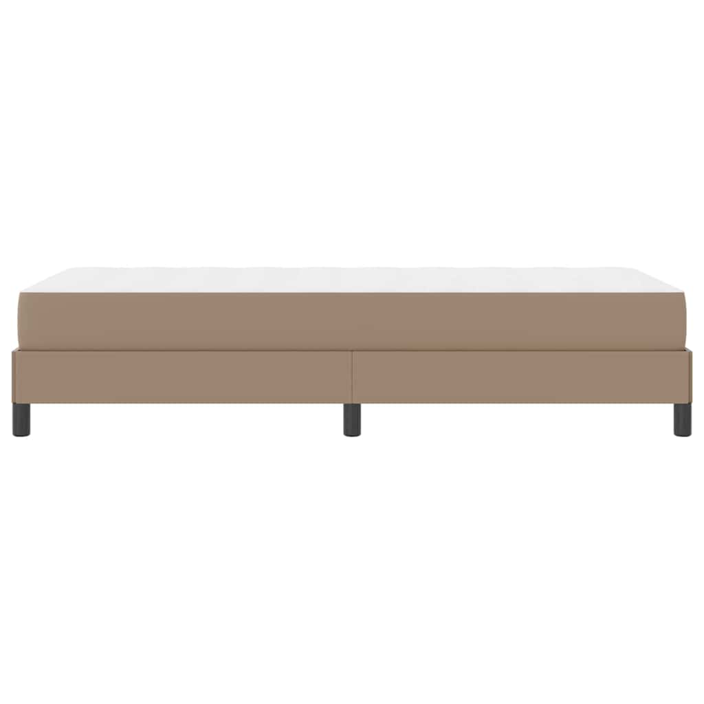 vidaXL Ramka łóżka z materacem Cappuccino 100 x 200 cm tkanina