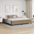 vidaXL Ramka łóżka z materacem Cappuccino 200 x 200 cm tkanina