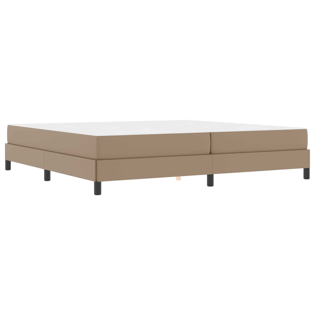 vidaXL Ramka łóżka z materacem Cappuccino 200 x 200 cm tkanina