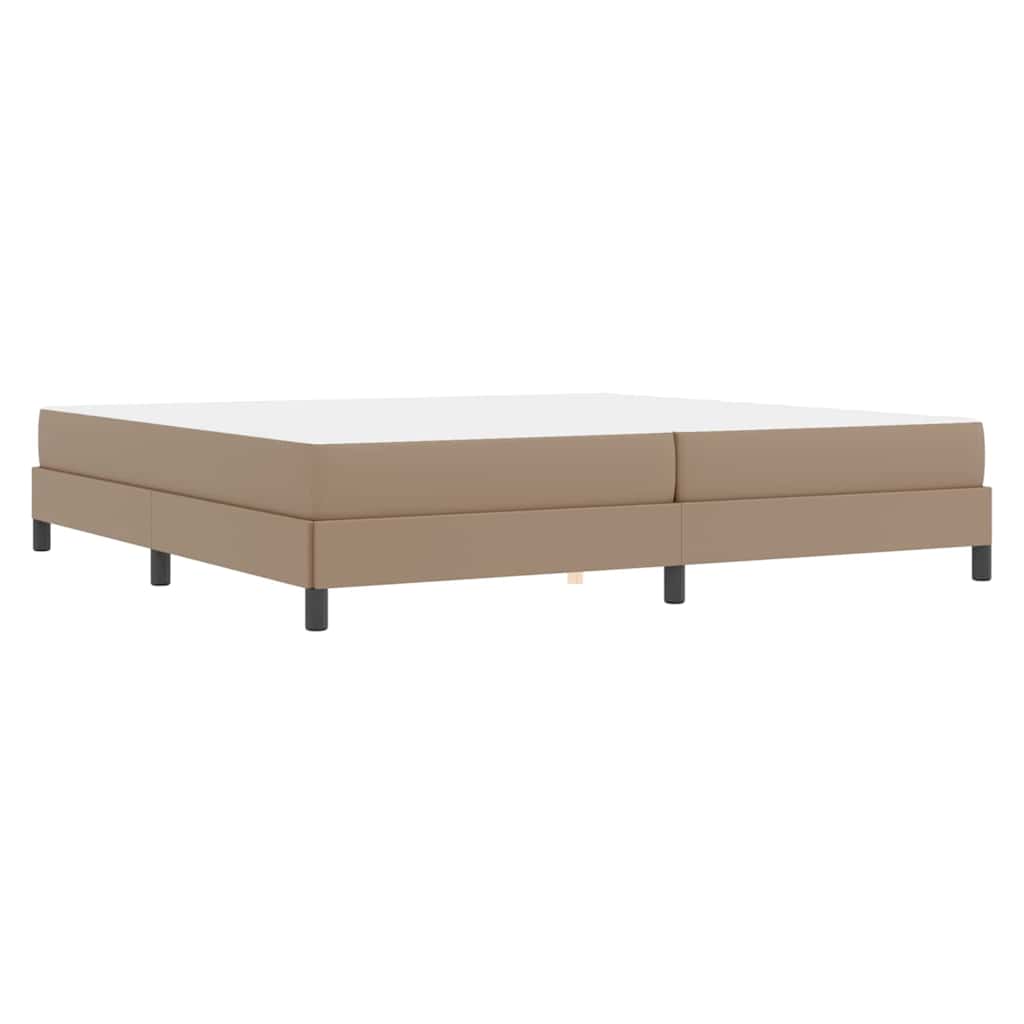 vidaXL Ramka łóżka z materacem Cappuccino 200 x 200 cm tkanina