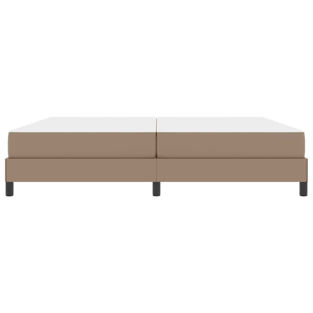 vidaXL Ramka łóżka z materacem Cappuccino 200 x 200 cm tkanina