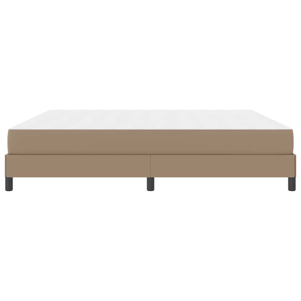 vidaXL Ramka łóżka z materacem Cappuccino 200 x 200 cm tkanina