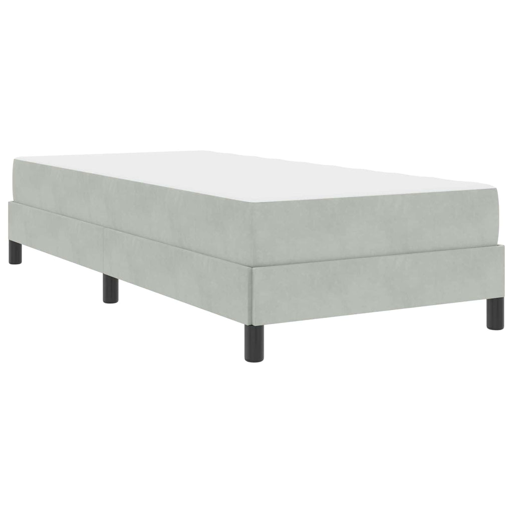vidaXL Łóżko sprężynowe z materacem Jasnoszary 80 x 200 cm tkanina