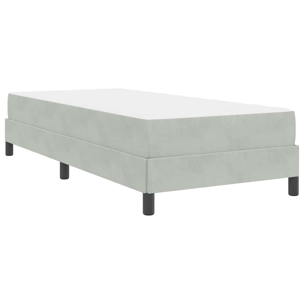 vidaXL Łóżko sprężynowe z materacem Jasnoszary 80 x 200 cm tkanina