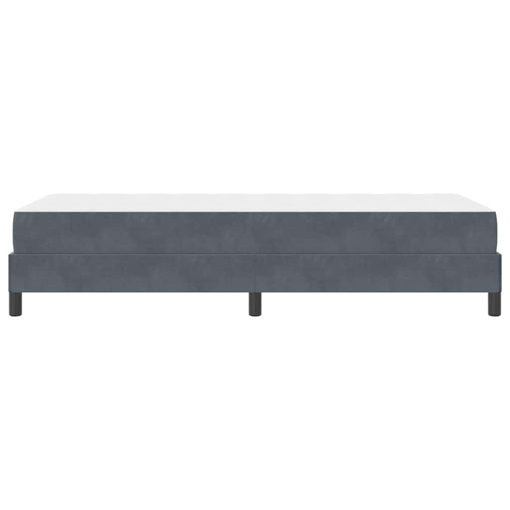 vidaXL Łóżko sprężynowe z materacem Ciemnoszary 80 x 200 cm tkanina