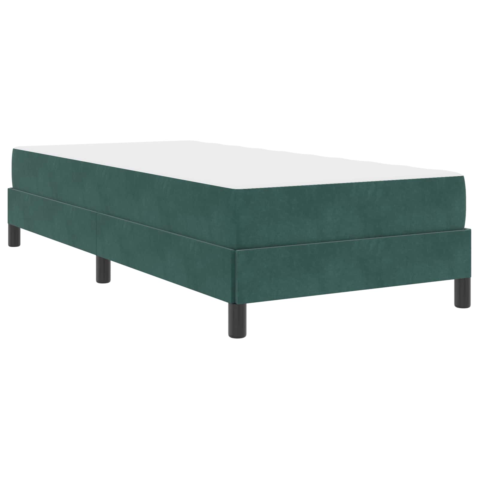 vidaXL Łóżko sprężynowe z materacem Ciemna zieleń 80 x 200 cm tkanina
