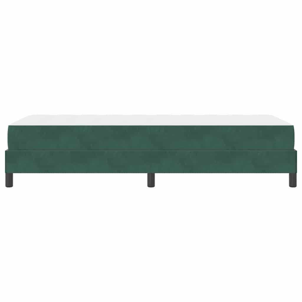 vidaXL Łóżko sprężynowe z materacem Ciemna zieleń 100 x 200 cm tkanina