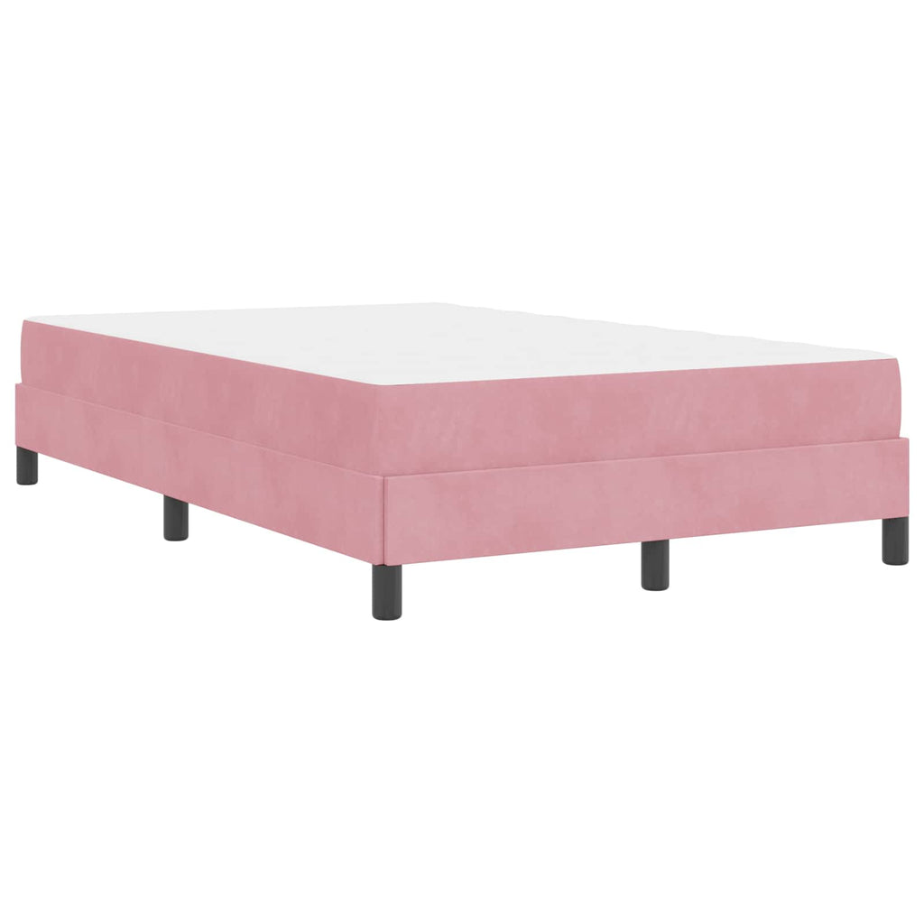 vidaXL Łóżko sprężynowe z materacem Różowy 120 x 190 cm tkanina